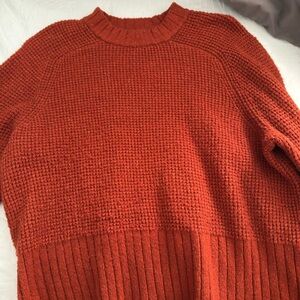 a new day Women's Brick Red Crew Neck Sweater
